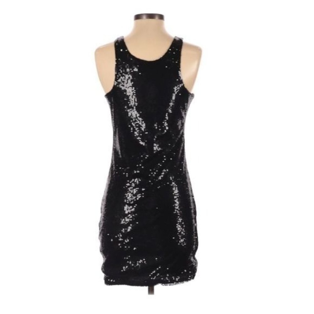BLQ. MKT Black Sequin Racer Back Cocktail Dress Size Small